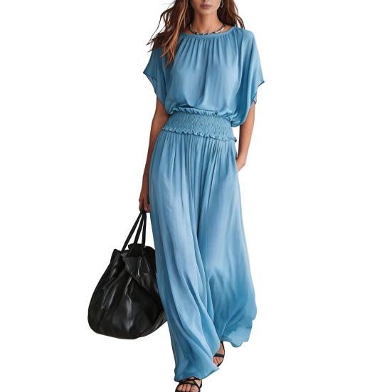 Women s Chiffon Long Boat Dress Sleeve A-line Neck Short Formal Dress Flowy XL небо синє кольору
Women s Chiffon Long Boat Dress Sleeve A-line Neck Short Formal Dress Flowy XL небо синє кольору