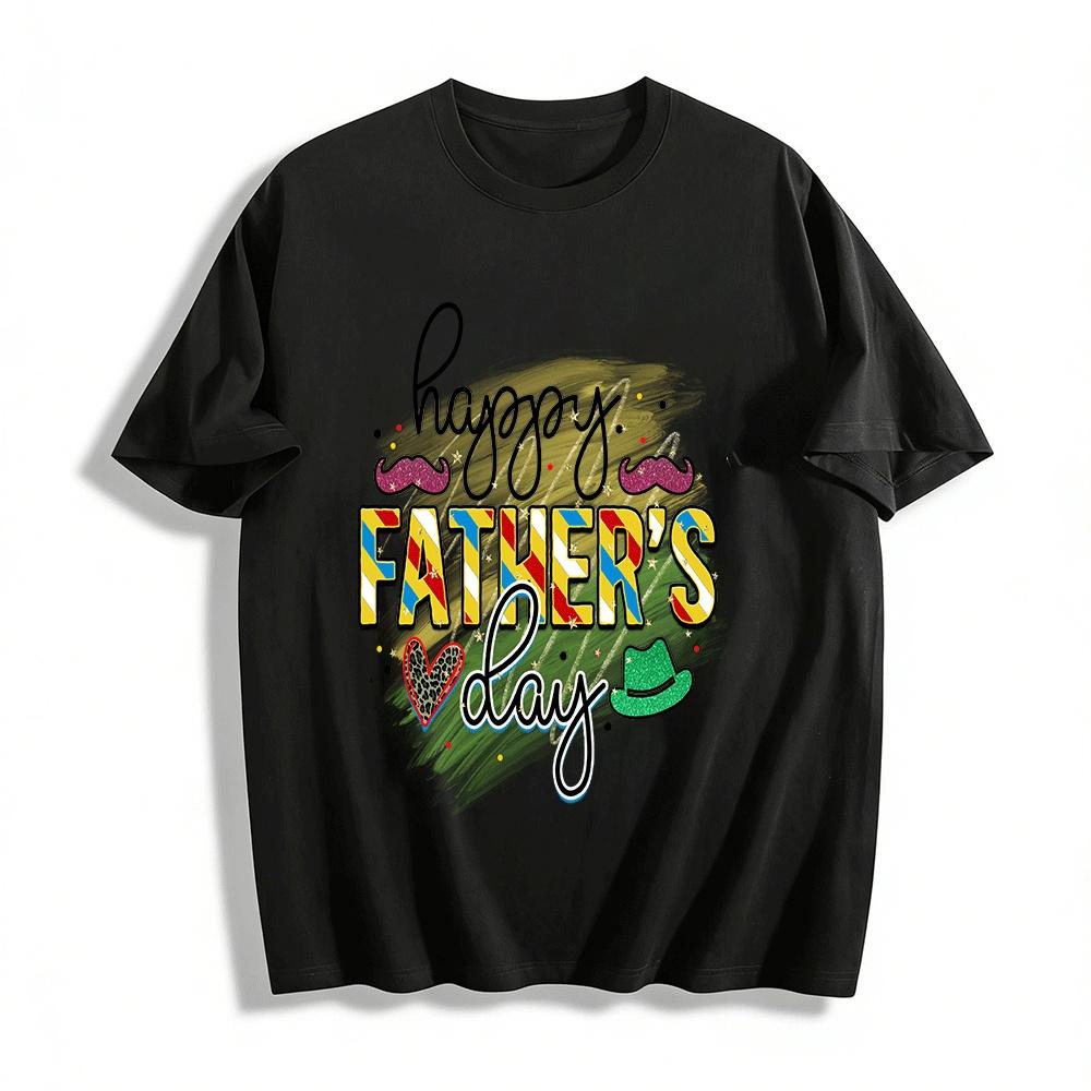 Happy Father s Day Mustache Hat Print Casual Short Sleeve T-Shirt Pure cotton T-shirt XXS
Happy Father s Day Mustache Hat Print Casual Short Sleeve T-Shirt Pure cotton T-shirt XXS