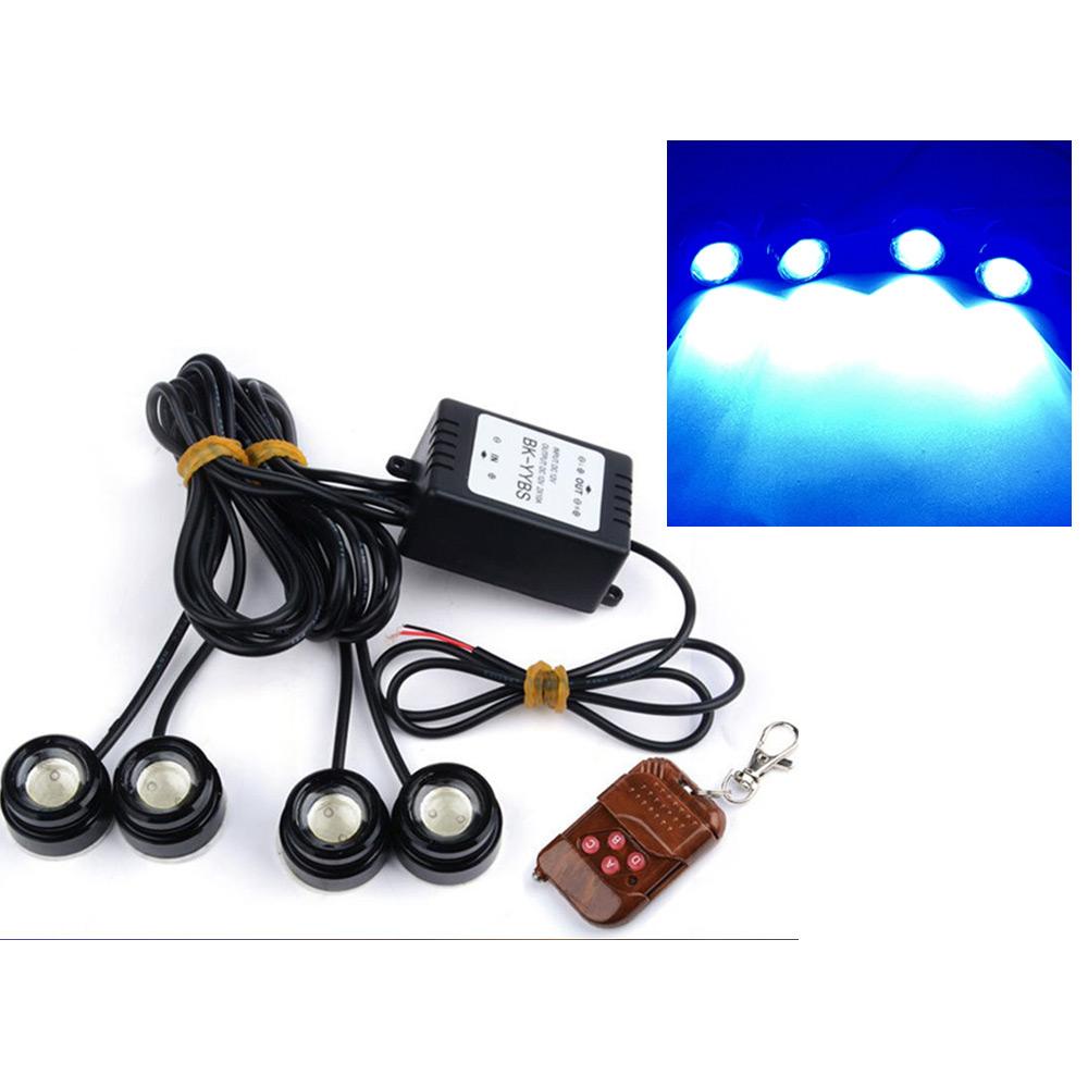 4 IN 1 Car Strobe Flash Grille Eagle Eye Light Flashing Emergency DRL Daytime Running Lights White Red Blue with Remote Control 1 set синій
4 IN 1 Car Strobe Flash Grille Eagle Eye Light Flashing Emergency DRL Daytime Running Lights White Red Blue with Remote Control 1 set синій