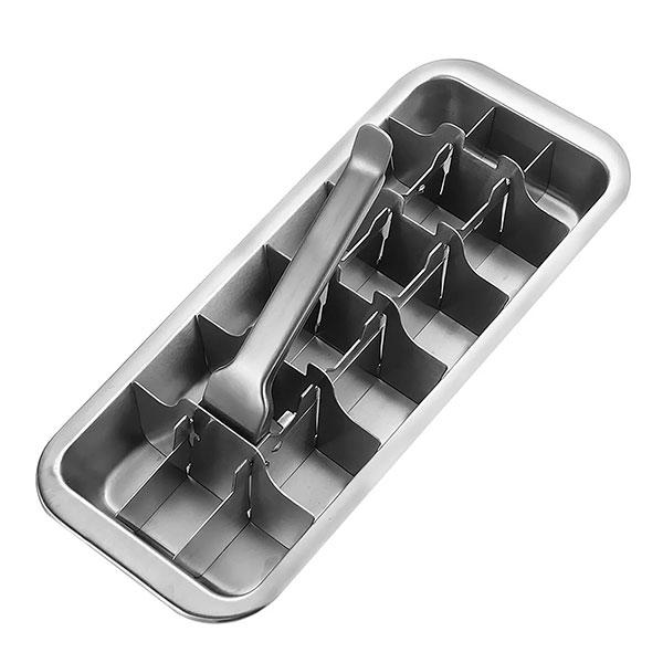 18-Slot Stainless Steel Polished Ice Cube Tray with Lever Insert Easy Release Ice Cube Maker Mold Freezer Ice Cube Tray Bar Tool
18-Slot Stainless Steel Polished Ice Cube Tray with Lever Insert Easy Release Ice Cube Maker Mold Freezer Ice Cube Tray Bar Tool