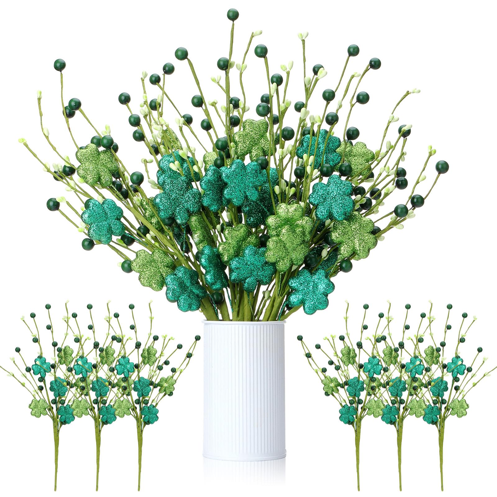 6 Pcs St Patricks Day Decorations 15.7Inch Artificial Shamrock Picks Shamrock Berry Stems Picks Glitter Green Floral Branches De зелёный
6 Pcs St Patricks Day Decorations 15.7Inch Artificial Shamrock Picks Shamrock Berry Stems Picks Glitter Green Floral Branches De зелёный