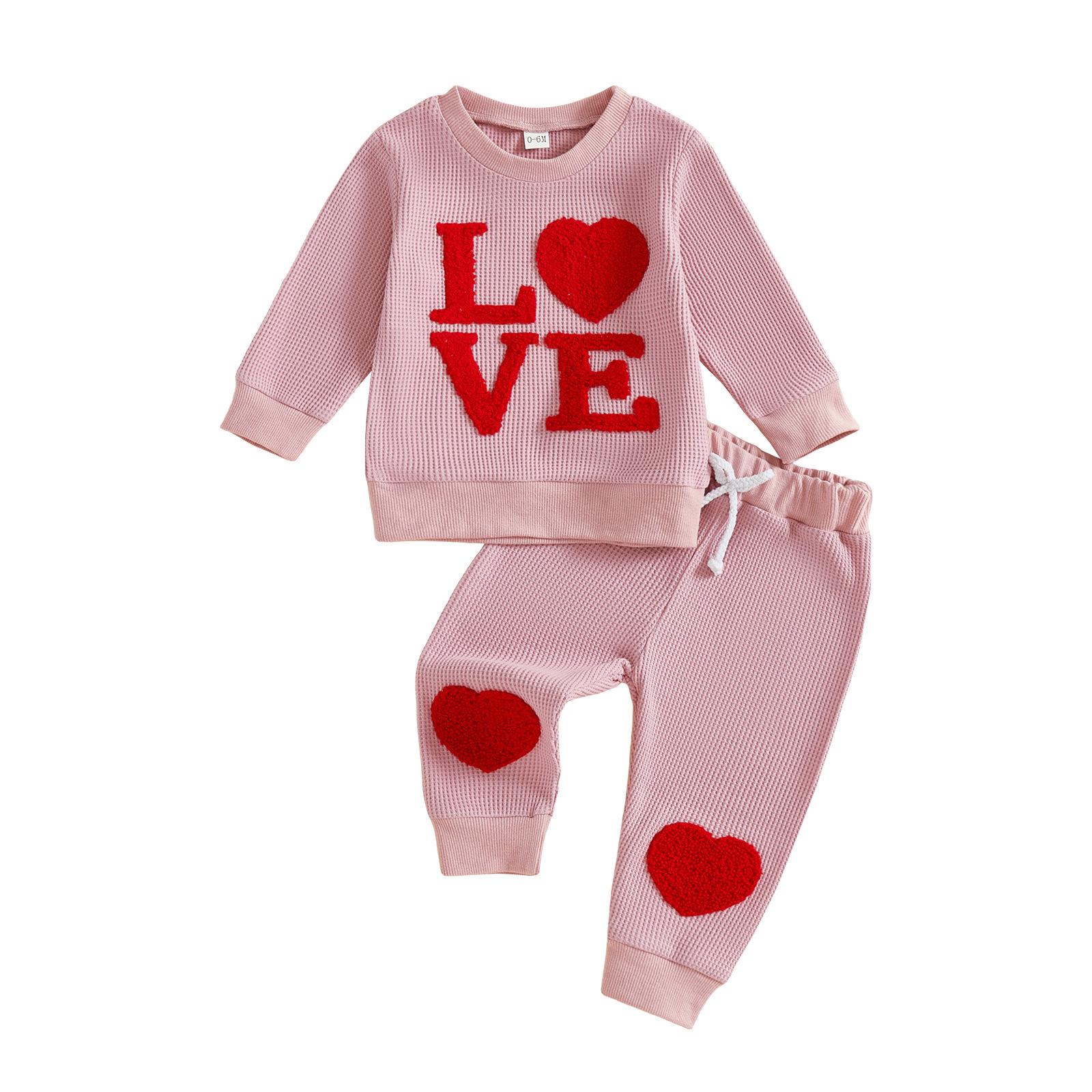 Valentine s Day LOVE Embroidered Waffle Set: Long Sleeve Hoodie + Pants for Men, Women, and Children 2-3 Years (110) рожевий
Valentine s Day LOVE Embroidered Waffle Set: Long Sleeve Hoodie + Pants for Men, Women, and Children 2-3 Years (110) рожевий