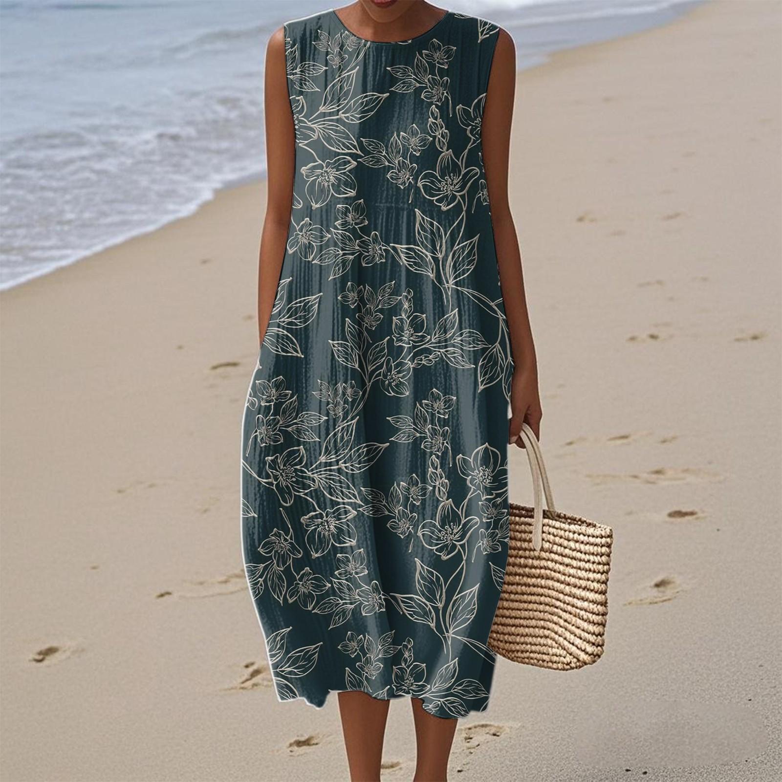 Women s Fashion Casual Sleeveless Round Neck Floral Elegant Temperament Dress S
Women s Fashion Casual Sleeveless Round Neck Floral Elegant Temperament Dress S