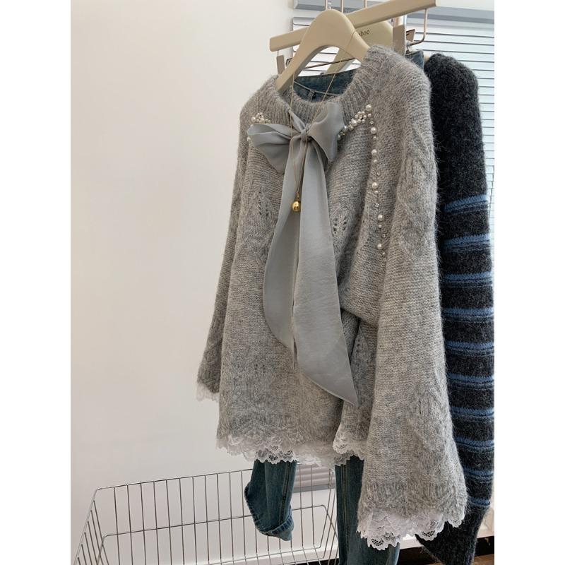 Grey bow splicing pullover sweater women s thickened medium and long butt cover top lazy style high sense one size fits all сірий колір
Grey bow splicing pullover sweater women s thickened medium and long butt cover top lazy style high sense one size fits all сірий колір