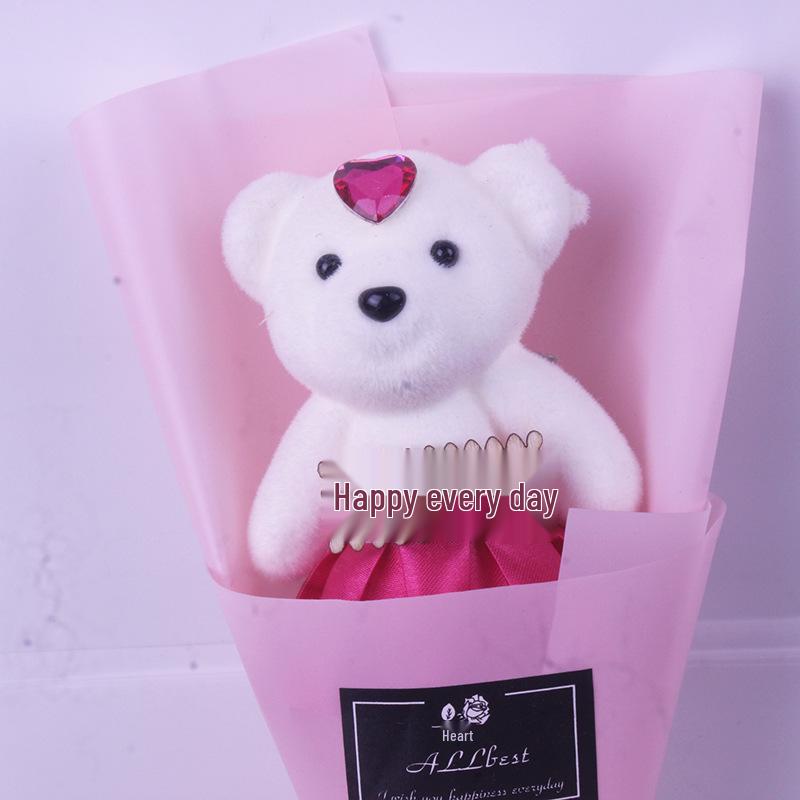 Valentine s Day Bear Bouquet: Cartoon Bear, Ice Cream Figure, Graduation Doll, Teacher s Gift, Rose Bear, Qixi Festival Bouquet Length Approximately 35 cm
Valentine s Day Bear Bouquet: Cartoon Bear, Ice Cream Figure, Graduation Doll, Teacher s Gift, Rose Bear, Qixi Festival Bouquet Length Approximately 35 cm