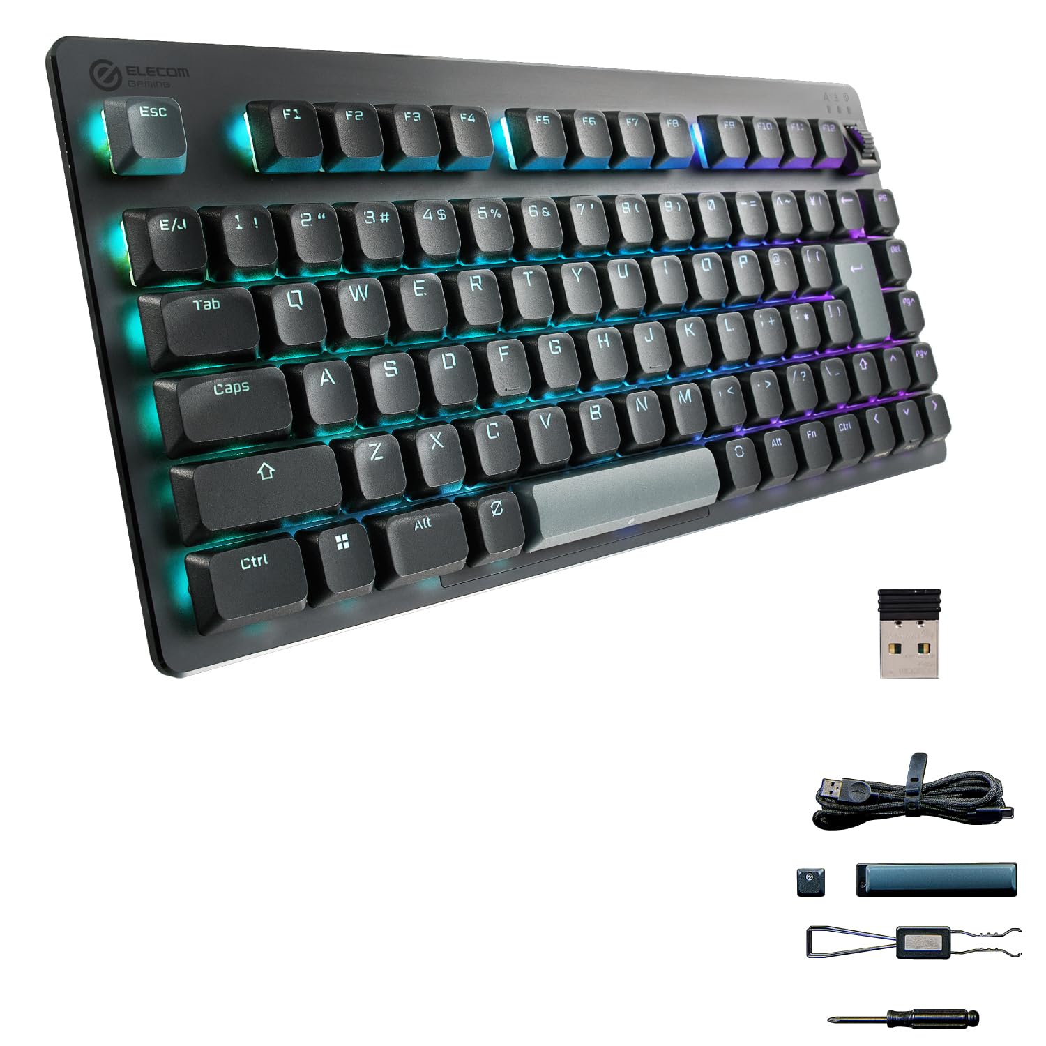 ELECOM Gaming Keyboard V custom VK520 Lowepro Bluetooth 2.4Ghz Wireless Wired Detachable Mechanical 75% Size Black TK-VK520LLBK
ELECOM Gaming Keyboard V custom VK520 Lowepro Bluetooth 2.4Ghz Wireless Wired Detachable Mechanical 75% Size Black TK-VK520LLBK