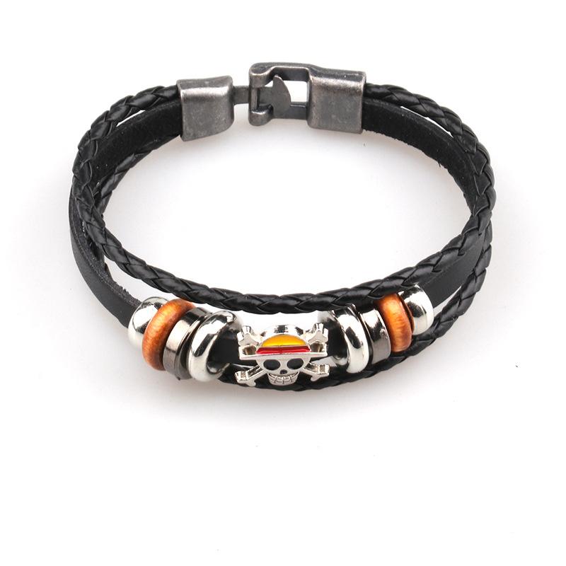HOT Sale Anime One Piece Bracelet Luffy PU Bracelet Cosplay Accessories Straw Hat Pirate Jewelry Leather Bracelet Birthday Gifts About 20cm
HOT Sale Anime One Piece Bracelet Luffy PU Bracelet Cosplay Accessories Straw Hat Pirate Jewelry Leather Bracelet Birthday Gifts About 20cm