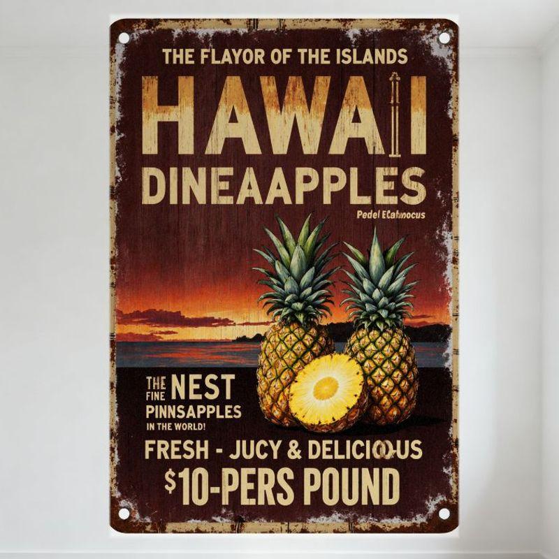 Vintage Hawaii Pineapple Metal Tin Sign - The Flavor of the Islands Tropical Wall Decor for Cafe Restaurant Home Bar Man Cave 20x30cm(7.8x11.8inch)
Vintage Hawaii Pineapple Metal Tin Sign - The Flavor of the Islands Tropical Wall Decor for Cafe Restaurant Home Bar Man Cave 20x30cm(7.8x11.8inch)
