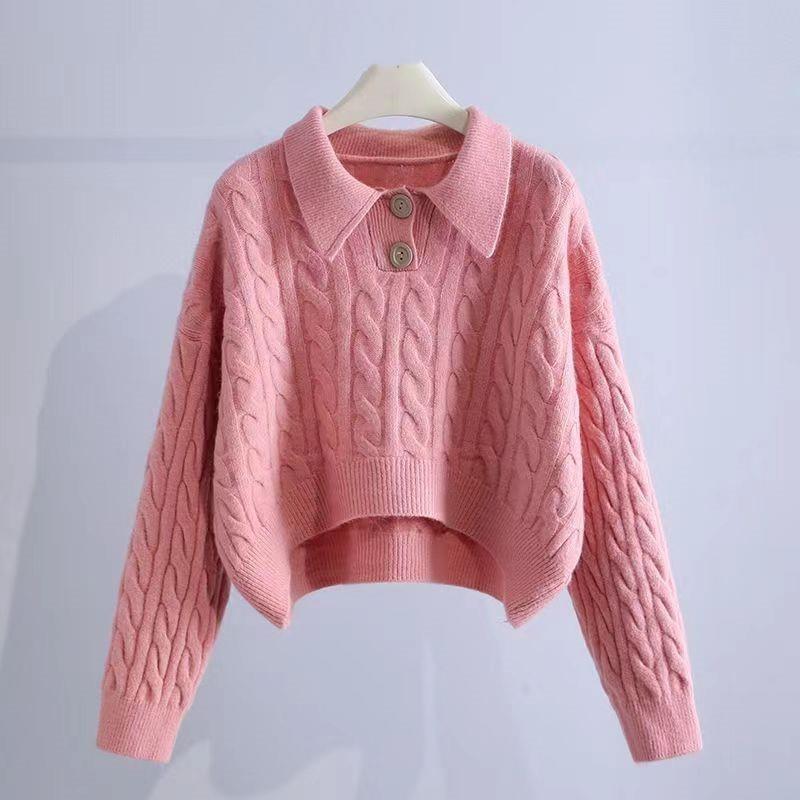 Вязаные свитера с французским лацканом Fried Dough Twists — это трикотажные изделия для женщин, осень-зима, уменьшающие возраст, поло, воротник-пуловер one size розовый
Вязаные свитера с французским лацканом Fried Dough Twists — это трикотажные изделия для женщин, осень-зима, уменьшающие возраст, поло, воротник-пуловер one size розовый