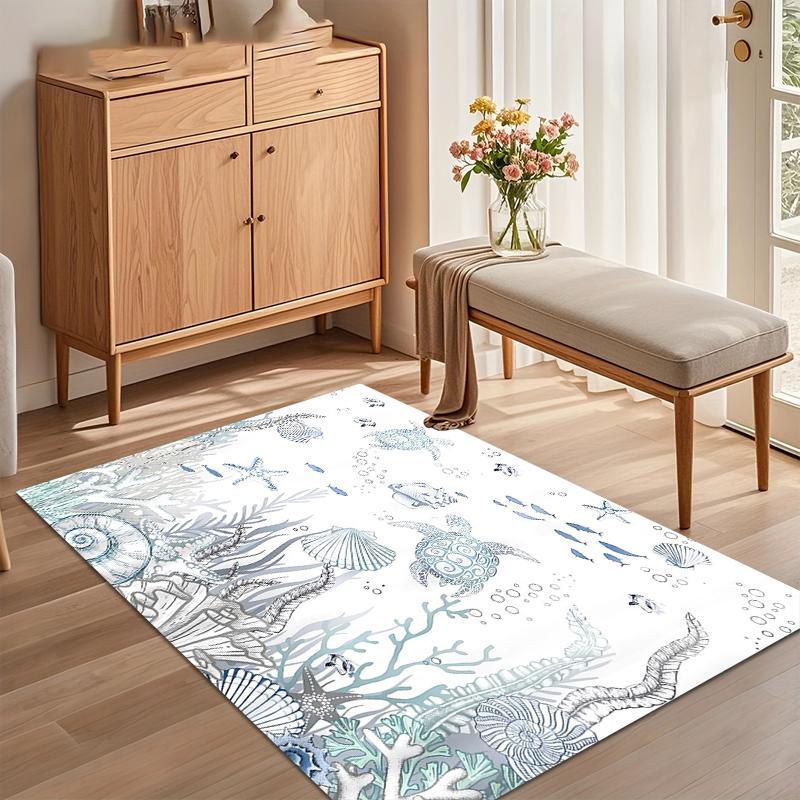 Hot Sale Coastal Underwater World Area Rug Non Slip Soft Floor Carpet for Living Room Bedroom Nursery Entryway Decor 40X60cm
Hot Sale Coastal Underwater World Area Rug Non Slip Soft Floor Carpet for Living Room Bedroom Nursery Entryway Decor 40X60cm