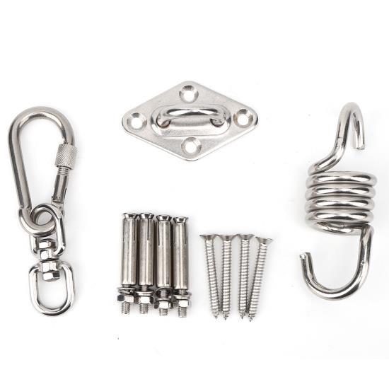 360 Degree Rotation Hammock Hook Swing Chair Hanging Stainless Steel Set for Sandbag LightHook Set 
360 Degree Rotation Hammock Hook Swing Chair Hanging Stainless Steel Set for Sandbag LightHook Set