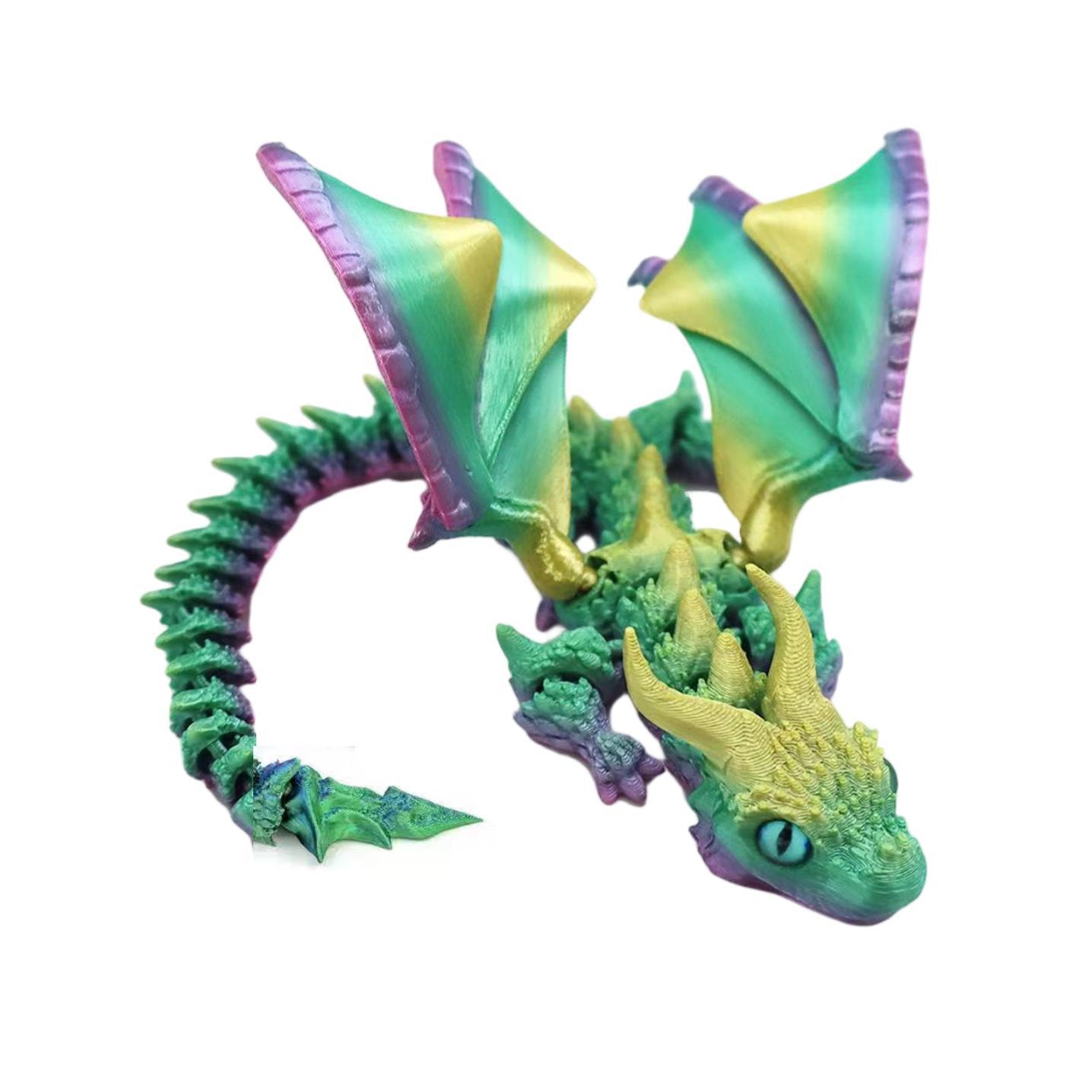 Printed 3D Dragon Figurine Winged Design Multi-Jointed Movable Winged Carriage Dragon Toy Ornament Office Desktop Decor Kids Toy
Printed 3D Dragon Figurine Winged Design Multi-Jointed Movable Winged Carriage Dragon Toy Ornament Office Desktop Decor Kids Toy
