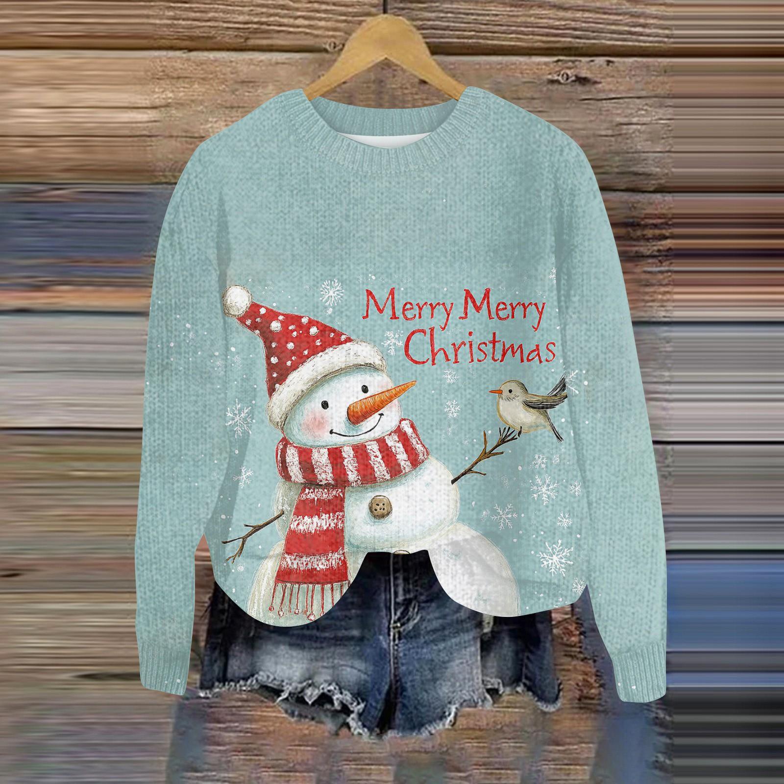 Рождественские толстовки для женщин Вязаный свитер Милая рубашка Осенний свитер с круглым вырезом Топы XXXL
Рождественские толстовки для женщин Вязаный свитер Милая рубашка Осенний свитер с круглым вырезом Топы XXXL