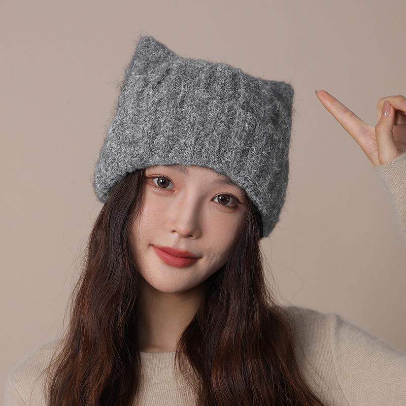 Милая шерстяная шапка с кошачьими ушками для женщин, утолщенная плюшевая шапка с защитой ушей для осени и зимы, универсальная вязаная шапка, большой обхват головы M (55-60cm)
Милая шерстяная шапка с кошачьими ушками для женщин, утолщенная плюшевая шапка с защитой ушей для осени и зимы, универсальная вязаная шапка, большой обхват головы M (55-60cm)