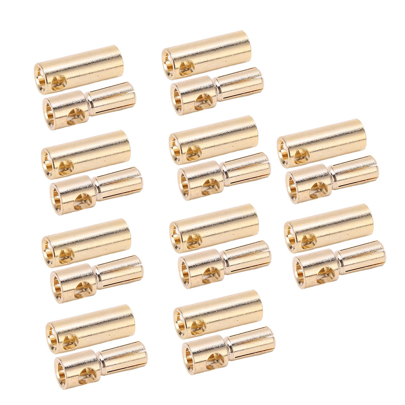 10 Pair 5.5mm Gold Plated Male and Female Banana Connectors Plugs for DIY RC Battery ESC Motor
10 Pair 5.5mm Gold Plated Male and Female Banana Connectors Plugs for DIY RC Battery ESC Motor