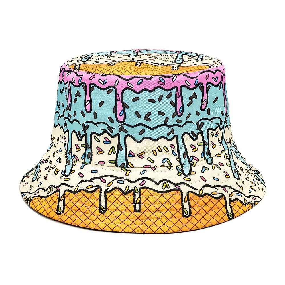 Colorful Ice Cream Drip Print Bucket Hat Fun Sprinkle Pattern Sun Hat for Men Women Summer Beach Outdoor UPF Protection Cap
Colorful Ice Cream Drip Print Bucket Hat Fun Sprinkle Pattern Sun Hat for Men Women Summer Beach Outdoor UPF Protection Cap