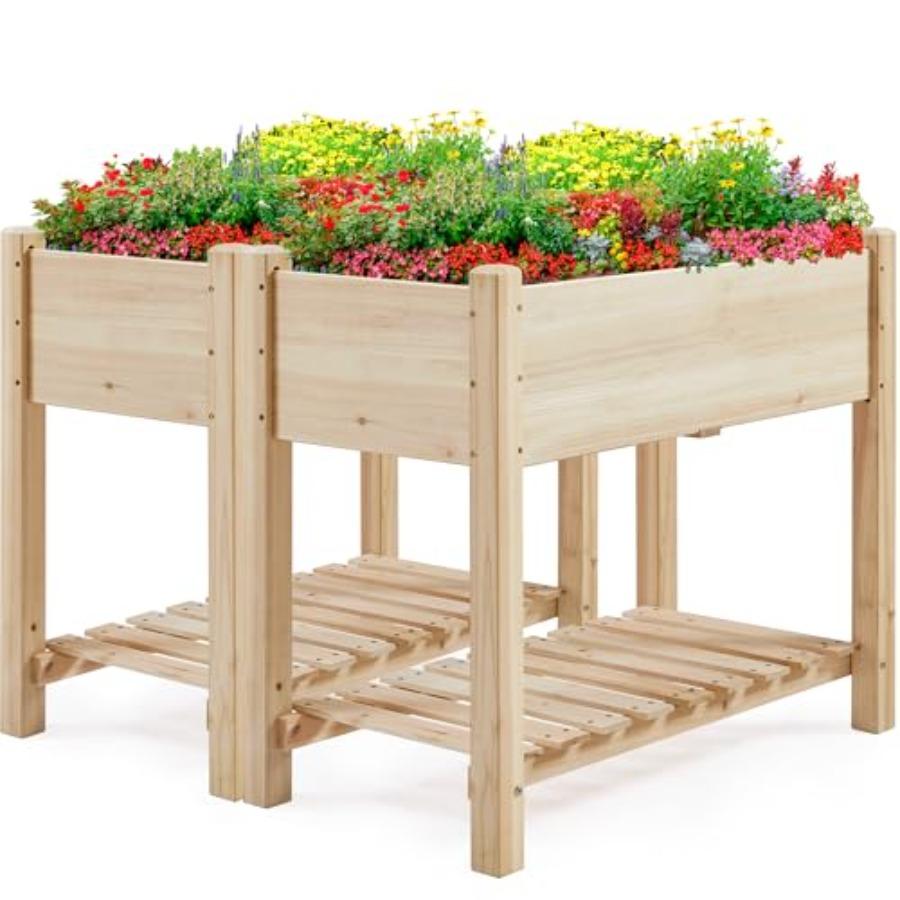34x18x30in Horticulture Raised Garden Bed 2pcs Planter Box with Legs Storage Shelf Wooden Elevated Vegetable Growing Bed for Fl United States
34x18x30in Horticulture Raised Garden Bed 2pcs Planter Box with Legs Storage Shelf Wooden Elevated Vegetable Growing Bed for Fl United States