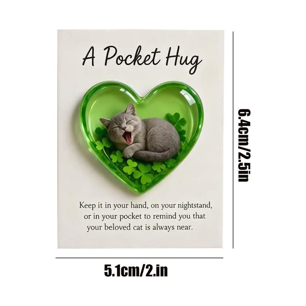 Cat Decor For Home Motivitional Heart-Shaped Keepsake Mini Cats With Positive Card For Pet Lover Sympathy Home Bookshelf Bedside зелений
Cat Decor For Home Motivitional Heart-Shaped Keepsake Mini Cats With Positive Card For Pet Lover Sympathy Home Bookshelf Bedside зелений
