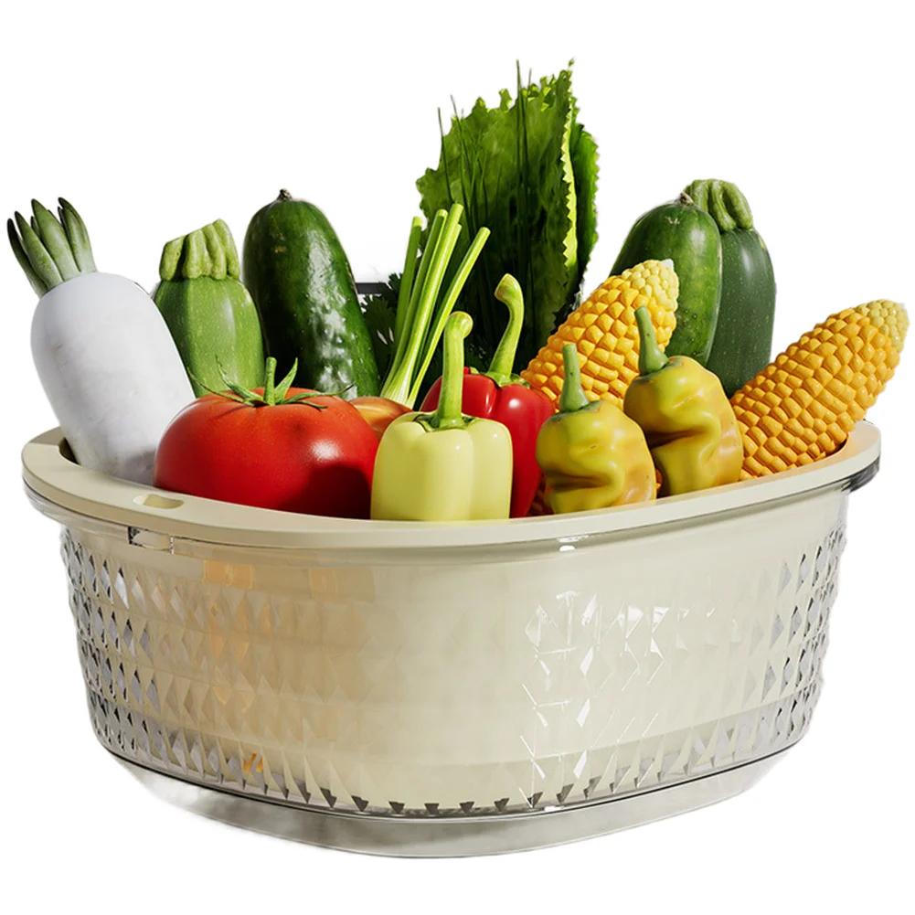 Plastic kitchen colander double layer drain basket with dust cover for fruits vegetables elevated design prevents бежевий
Plastic kitchen colander double layer drain basket with dust cover for fruits vegetables elevated design prevents бежевий
