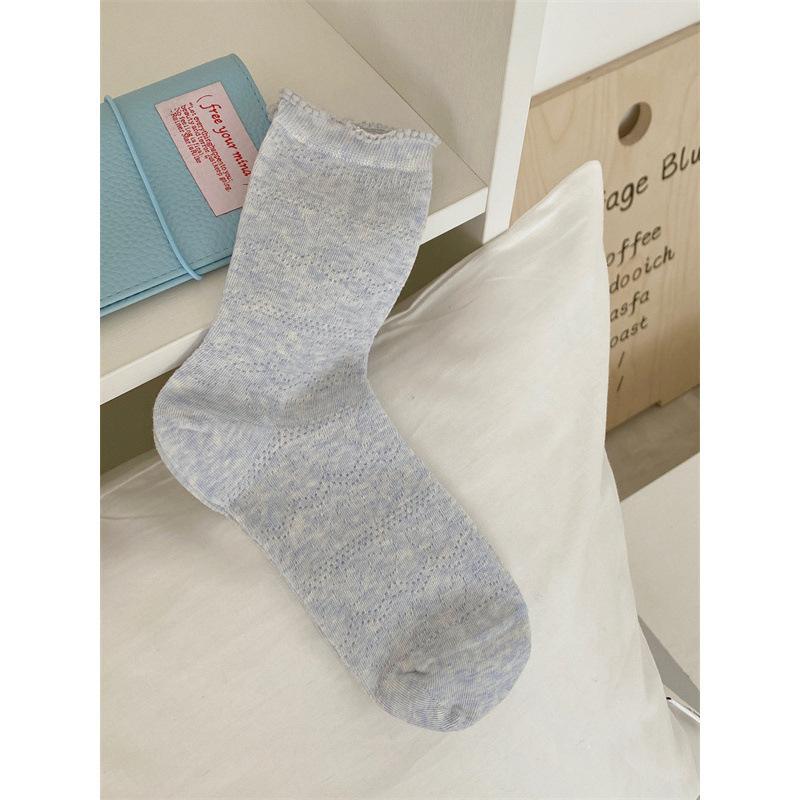 Женские летние тонкие однотонные полые носки-гольфы с сеткой по бокам ушей и дышащие 1 pair синий/серый
Женские летние тонкие однотонные полые носки-гольфы с сеткой по бокам ушей и дышащие 1 pair синий/серый