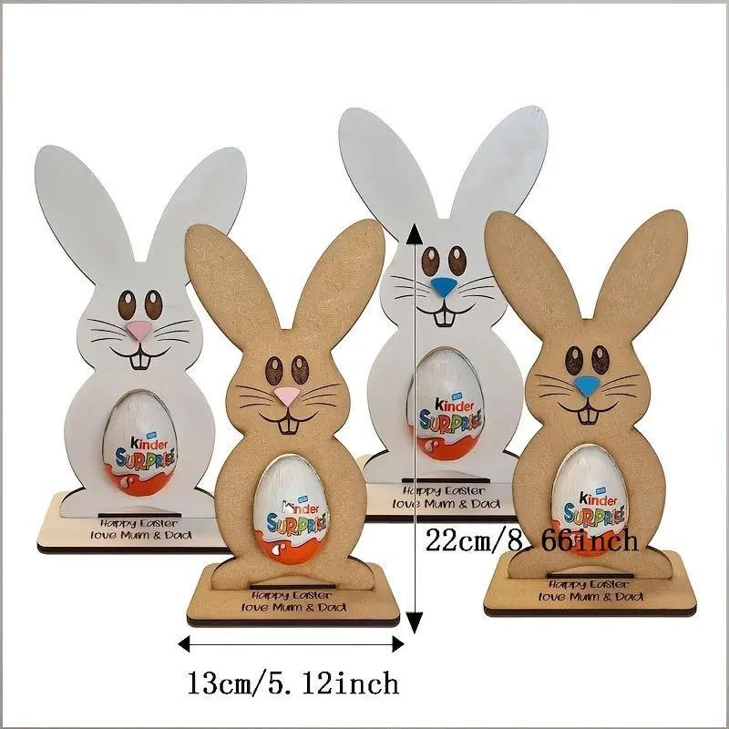 4pcs Set Easter Bunny Shaped Chocolate Egg Rack Wooden Tabletop Decoration Party Decoration Handicrafts Home Accessories Gifts
4pcs Set Easter Bunny Shaped Chocolate Egg Rack Wooden Tabletop Decoration Party Decoration Handicrafts Home Accessories Gifts