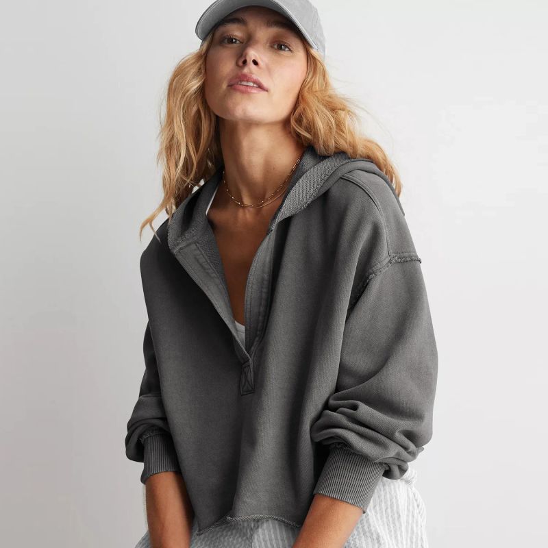 Hot Sale Fashion Loose Fashion Brand Hoodie Women Spring and Autumn European and American Women clothes V-neck Top Pullover Long-sleeved Shirt E24W0452-043-Grey XL
Hot Sale Fashion Loose Fashion Brand Hoodie Women Spring and Autumn European and American Women clothes V-neck Top Pullover Long-sleeved Shirt E24W0452-043-Grey XL
