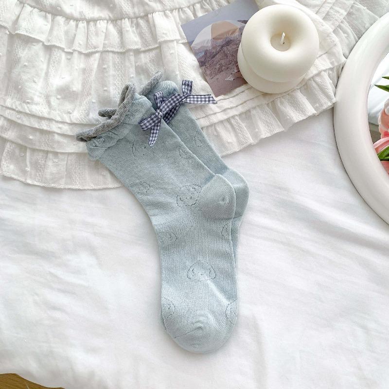 Summer Lightweight Socks - Lilithita Bow Tie Mid-calf Socks with Openwork and Breathable Mid-calf Design, Fringed Pile Socks 1 pair
Summer Lightweight Socks - Lilithita Bow Tie Mid-calf Socks with Openwork and Breathable Mid-calf Design, Fringed Pile Socks 1 pair