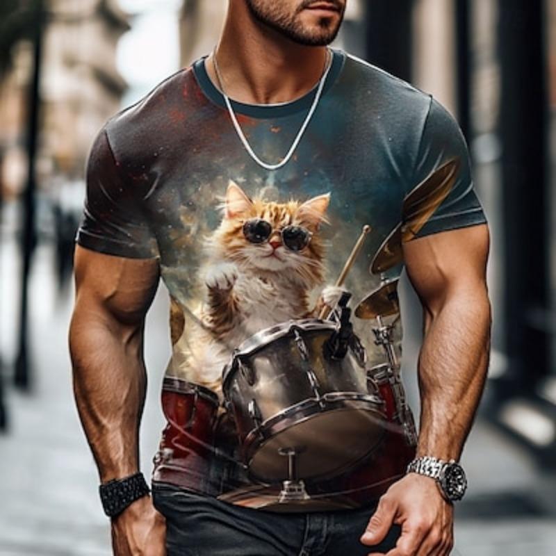 Мужская футболка Cat Rock с коротким рукавом, футболка с круглым вырезом и 3D-принтом, дизайнерская одежда для вечеринок, праздников, лета и весны S
Мужская футболка Cat Rock с коротким рукавом, футболка с круглым вырезом и 3D-принтом, дизайнерская одежда для вечеринок, праздников, лета и весны S