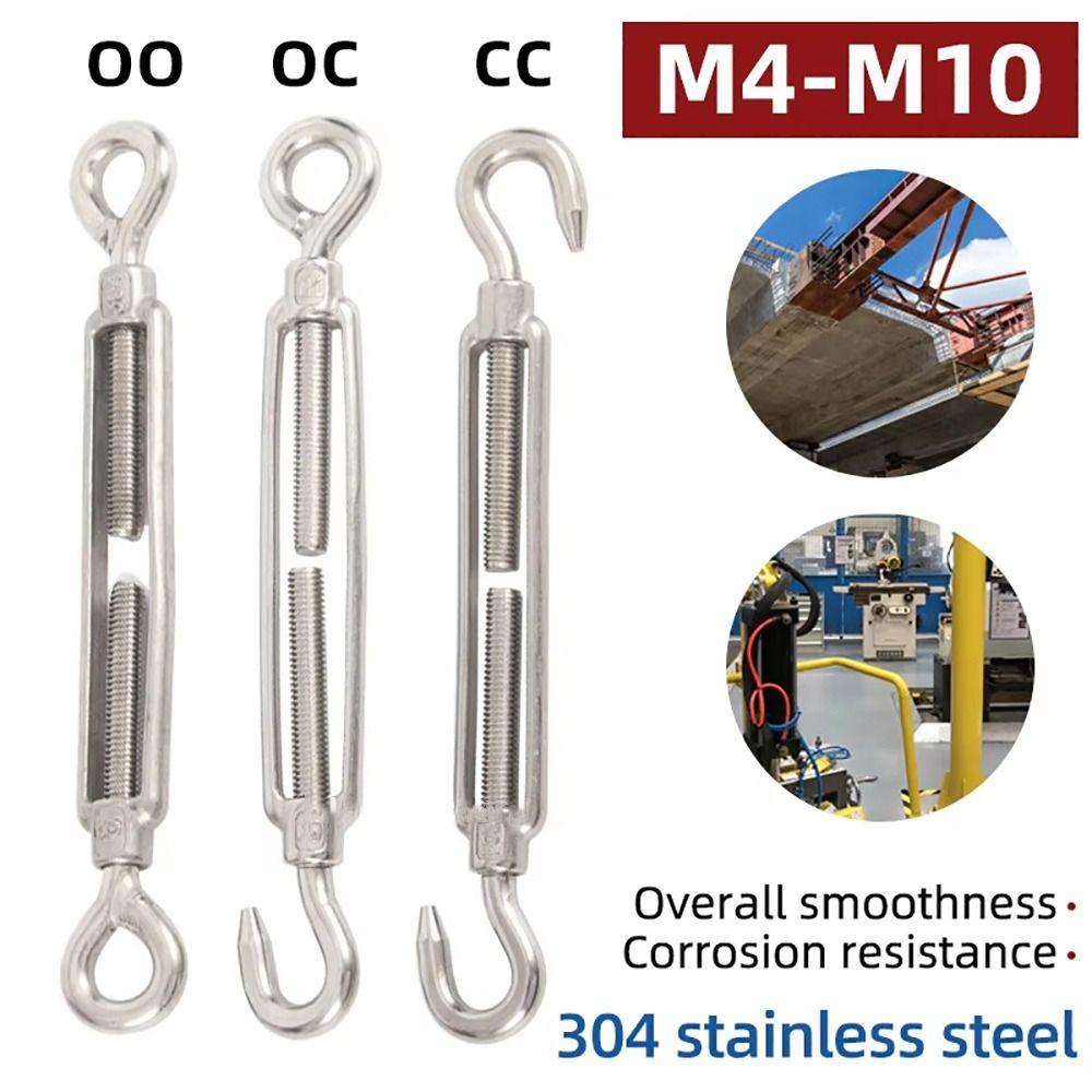 1Pcs M4/M5/M6/M8 Wire Rope Tensioner 304 Stainless Steel Chain Rigging Durable Tension Device Line OO Type M5
1Pcs M4/M5/M6/M8 Wire Rope Tensioner 304 Stainless Steel Chain Rigging Durable Tension Device Line OO Type M5
