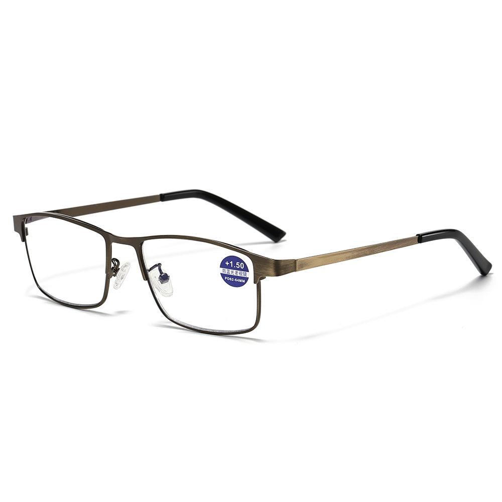 Bronze Metal Anti-Blue Reading Glasses Men S Retro Square Business Reading Mirror Style +100
Bronze Metal Anti-Blue Reading Glasses Men S Retro Square Business Reading Mirror Style +100