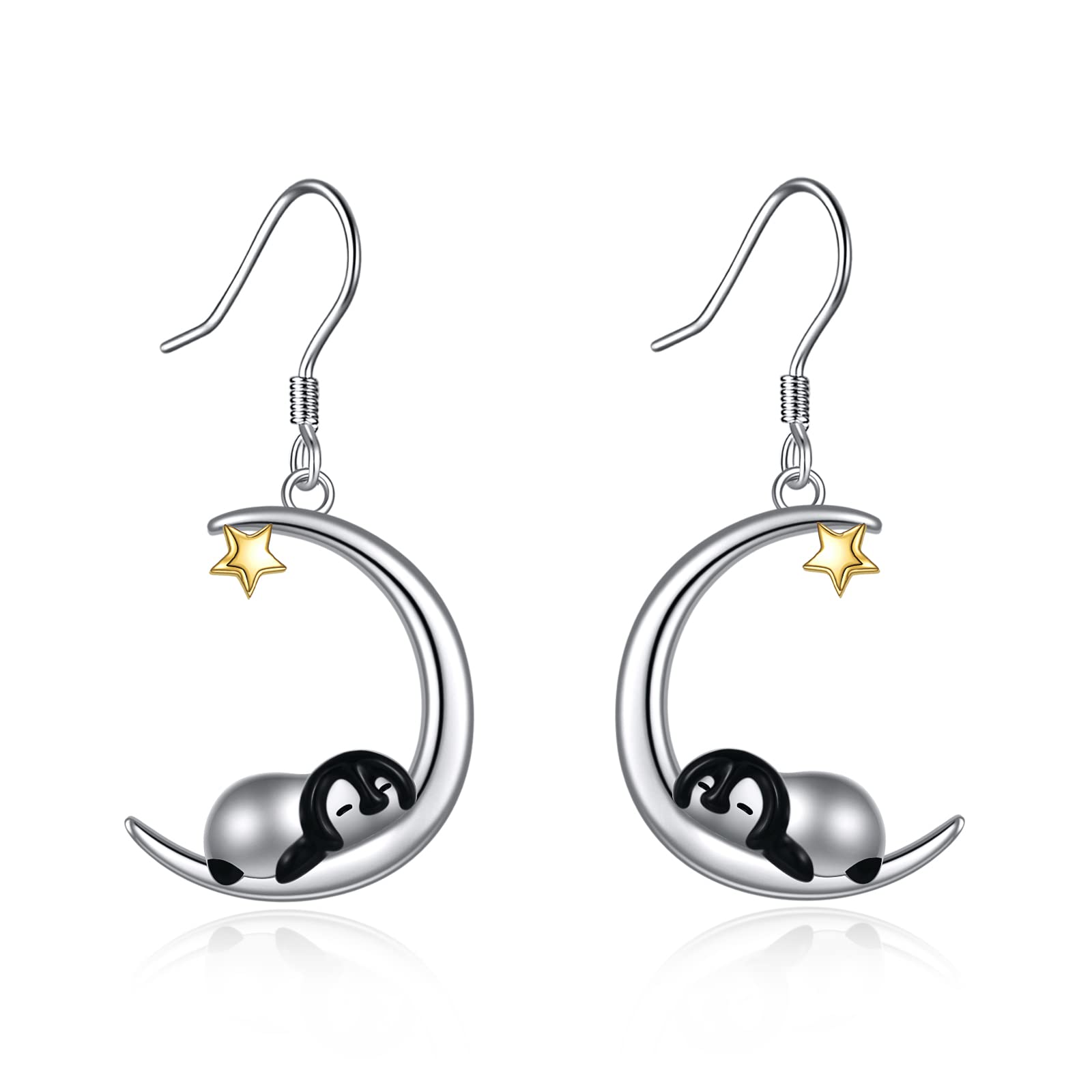 YFN Penguin 925 Hypoallergenic to Penguin Penguin Crescent Moon Drop Penguin Dangle Popular Penguin Gift for Her Earrings, Silver, Metal, Cute,
YFN Penguin 925 Hypoallergenic to Penguin Penguin Crescent Moon Drop Penguin Dangle Popular Penguin Gift for Her Earrings, Silver, Metal, Cute,
