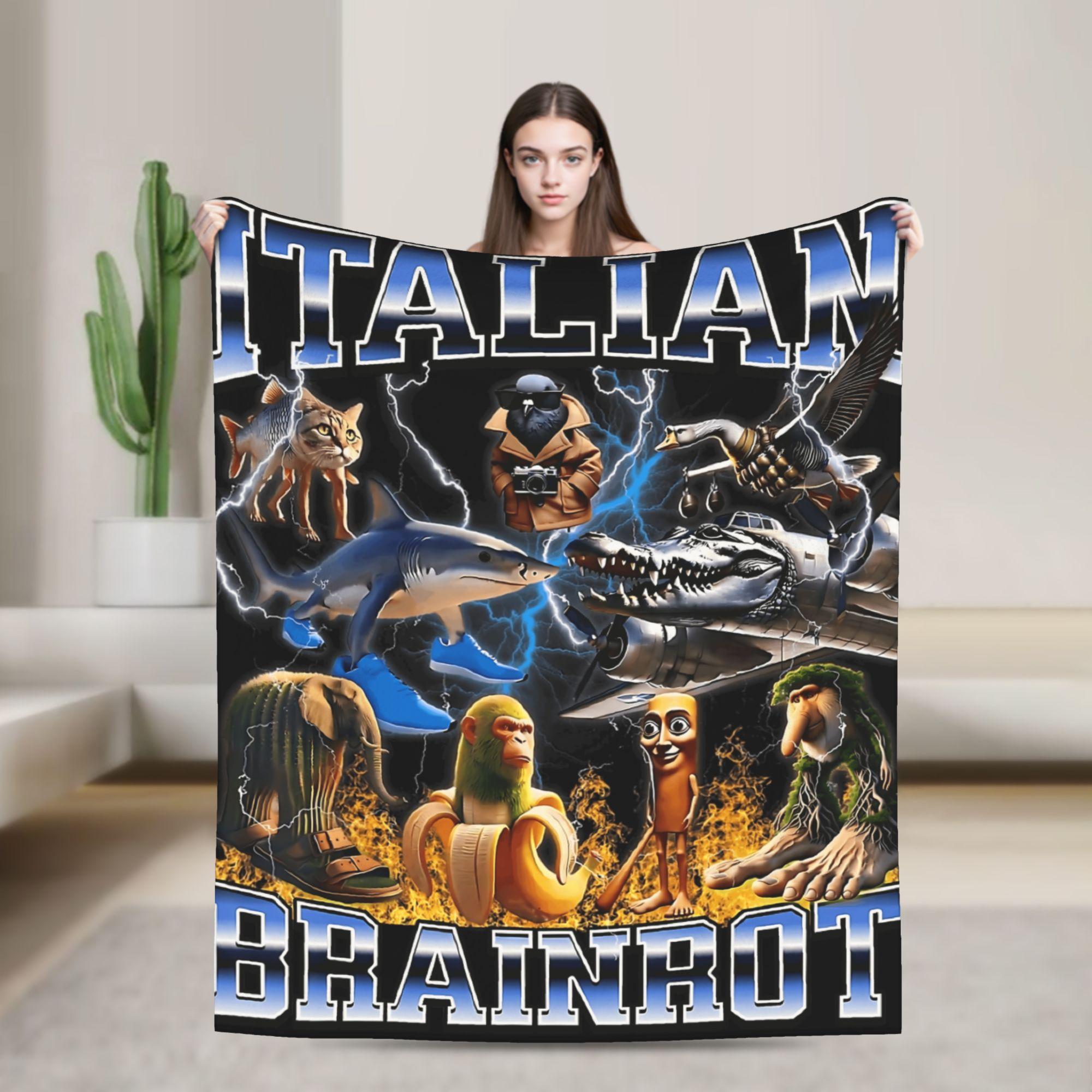 Funny Italian Brainrot Blanket Soft Warm Street Trend Plush Bedding Throws For Home Decor Picnic Flannel Bedspread Bed Cover 75x90cm
Funny Italian Brainrot Blanket Soft Warm Street Trend Plush Bedding Throws For Home Decor Picnic Flannel Bedspread Bed Cover 75x90cm