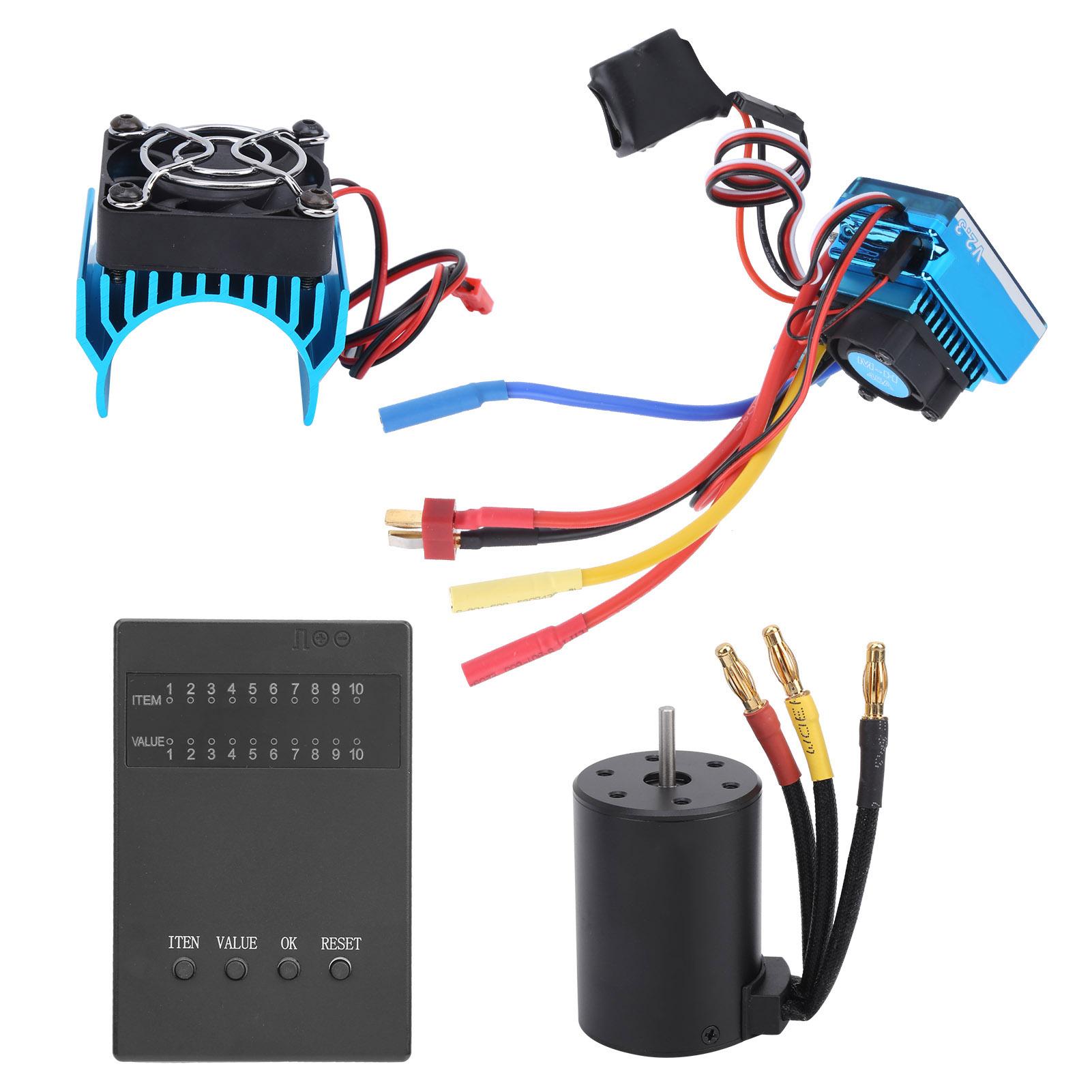 Двигун 3650 2300KV+ 45A Безколекторний ESC Карта програмування Радіатор Набір для 110 RC Автомобіля
Двигун 3650 2300KV+ 45A Безколекторний ESC Карта програмування Радіатор Набір для 110 RC Автомобіля