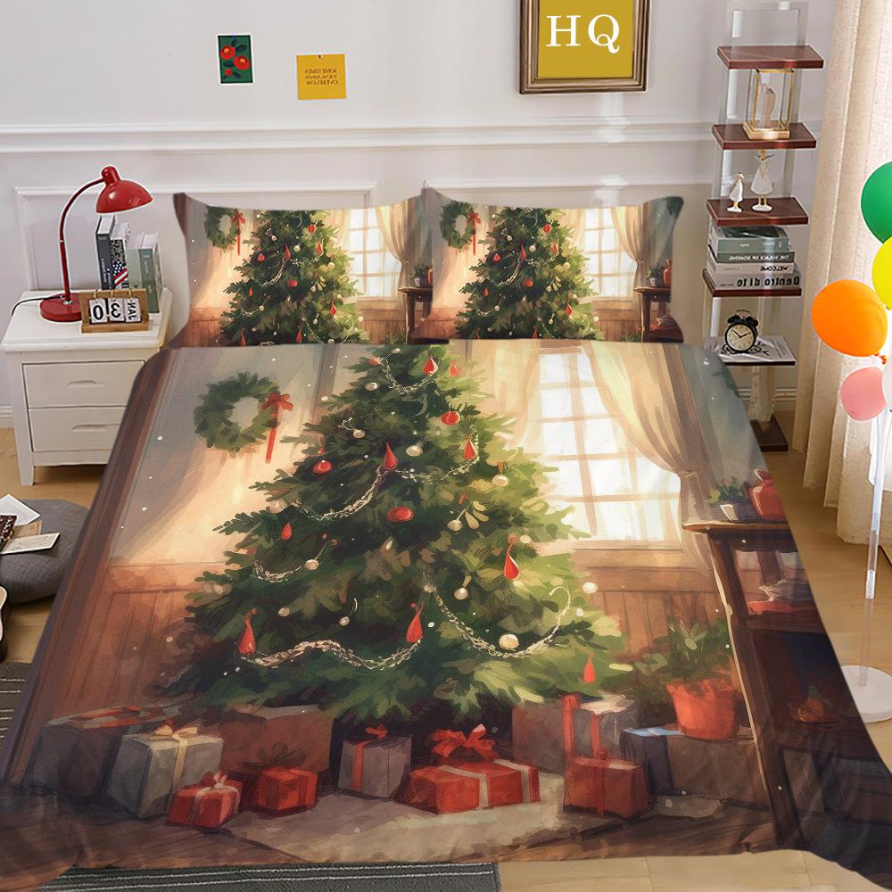 Рождественская печать 3D-печать Полиэстеровая наволочка Пододеяльник Набор из двух или трех предметов EU Single 135*200
Рождественская печать 3D-печать Полиэстеровая наволочка Пододеяльник Набор из двух или трех предметов EU Single 135*200