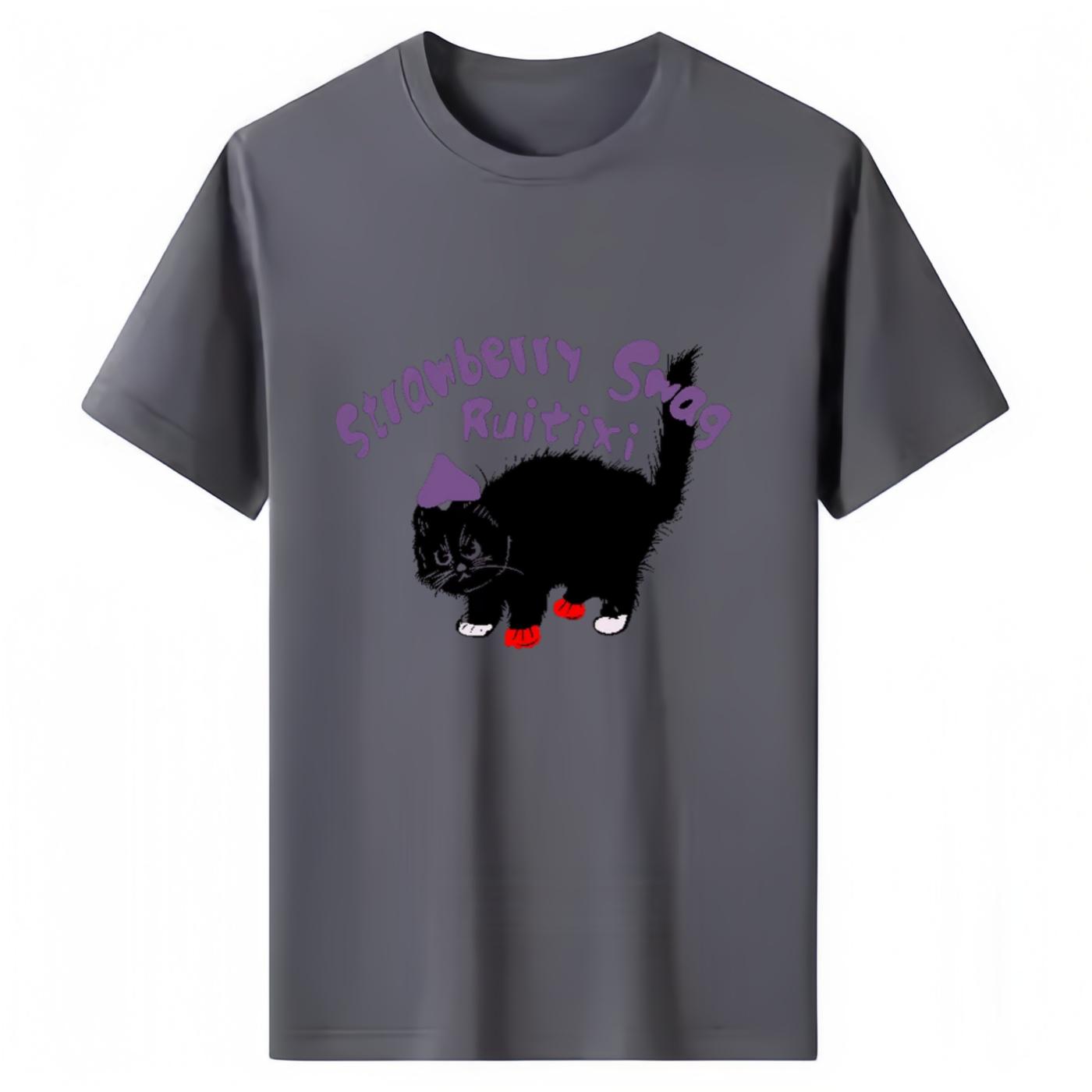 Adult and Childrens Harajuku Style Little Black Cat Graffiti Pure Cotton Tshirt Couple and Parentchild Style 4XL
Adult and Childrens Harajuku Style Little Black Cat Graffiti Pure Cotton Tshirt Couple and Parentchild Style 4XL
