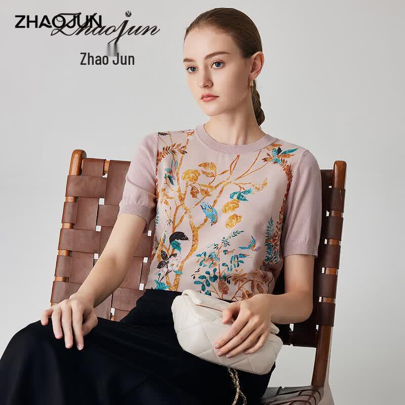 Женская футболка Zhao Jun с коротким рукавом из шелковой смеси L
Женская футболка Zhao Jun с коротким рукавом из шелковой смеси L