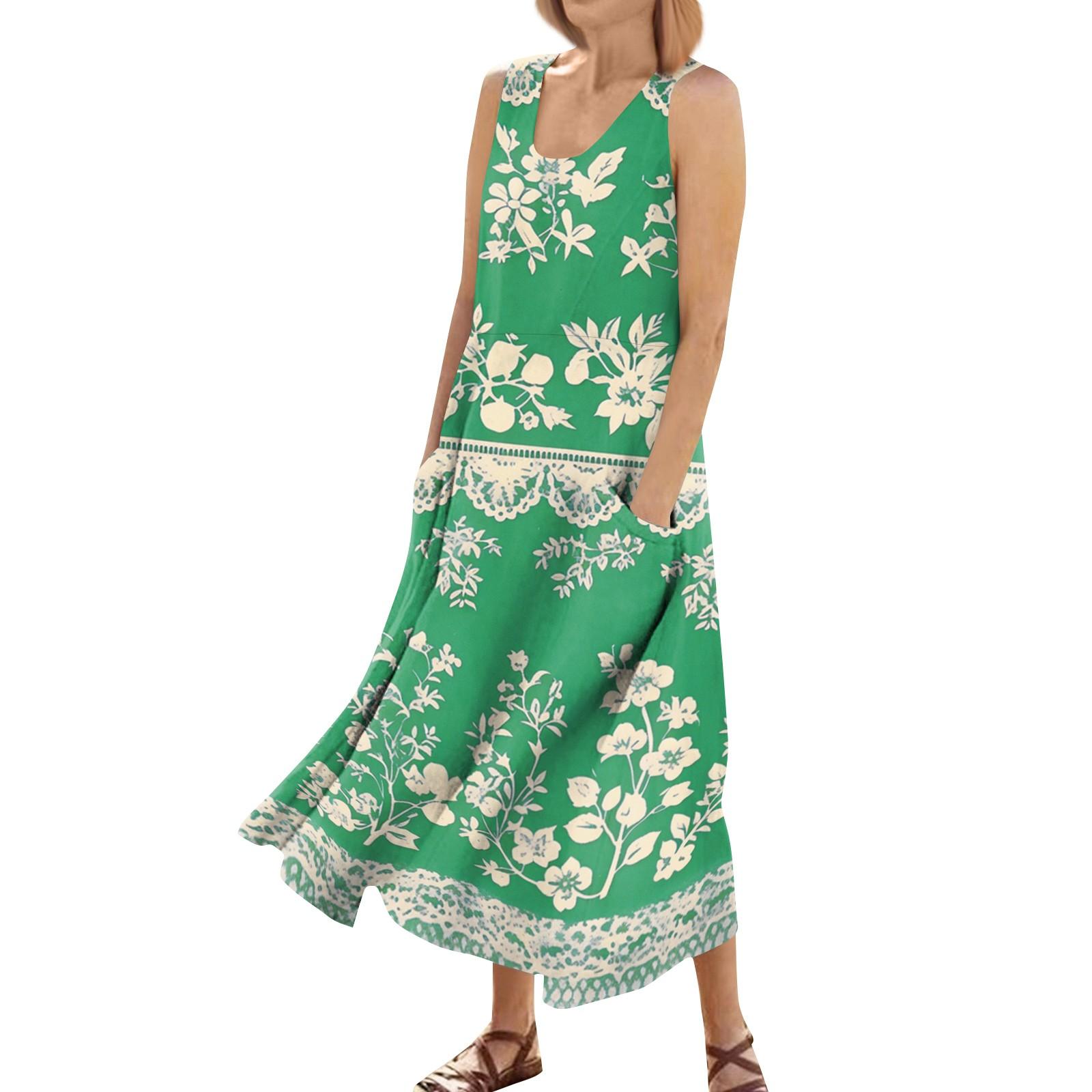 Women s Summer Casual Fashion Flower Printed Sleeveless Pocket Dress Sleeveless Pocket Dress M
Women s Summer Casual Fashion Flower Printed Sleeveless Pocket Dress Sleeveless Pocket Dress M
