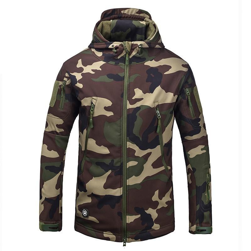 Shark Skin Soft Shell Assault Suit Fleece Thickened Windproof Warm Hooded Coat Outdoor Camouflage Jacket XXXL
Shark Skin Soft Shell Assault Suit Fleece Thickened Windproof Warm Hooded Coat Outdoor Camouflage Jacket XXXL
