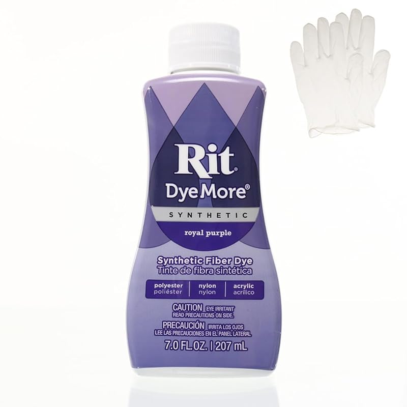 Lit Dymore 7 oz Synthetic Liquid Textile Dye Single Pack with Plastic Gloves for Clothing, Decorations and Crafts – royal purple
Lit Dymore 7 oz Synthetic Liquid Textile Dye Single Pack with Plastic Gloves for Clothing, Decorations and Crafts – royal purple