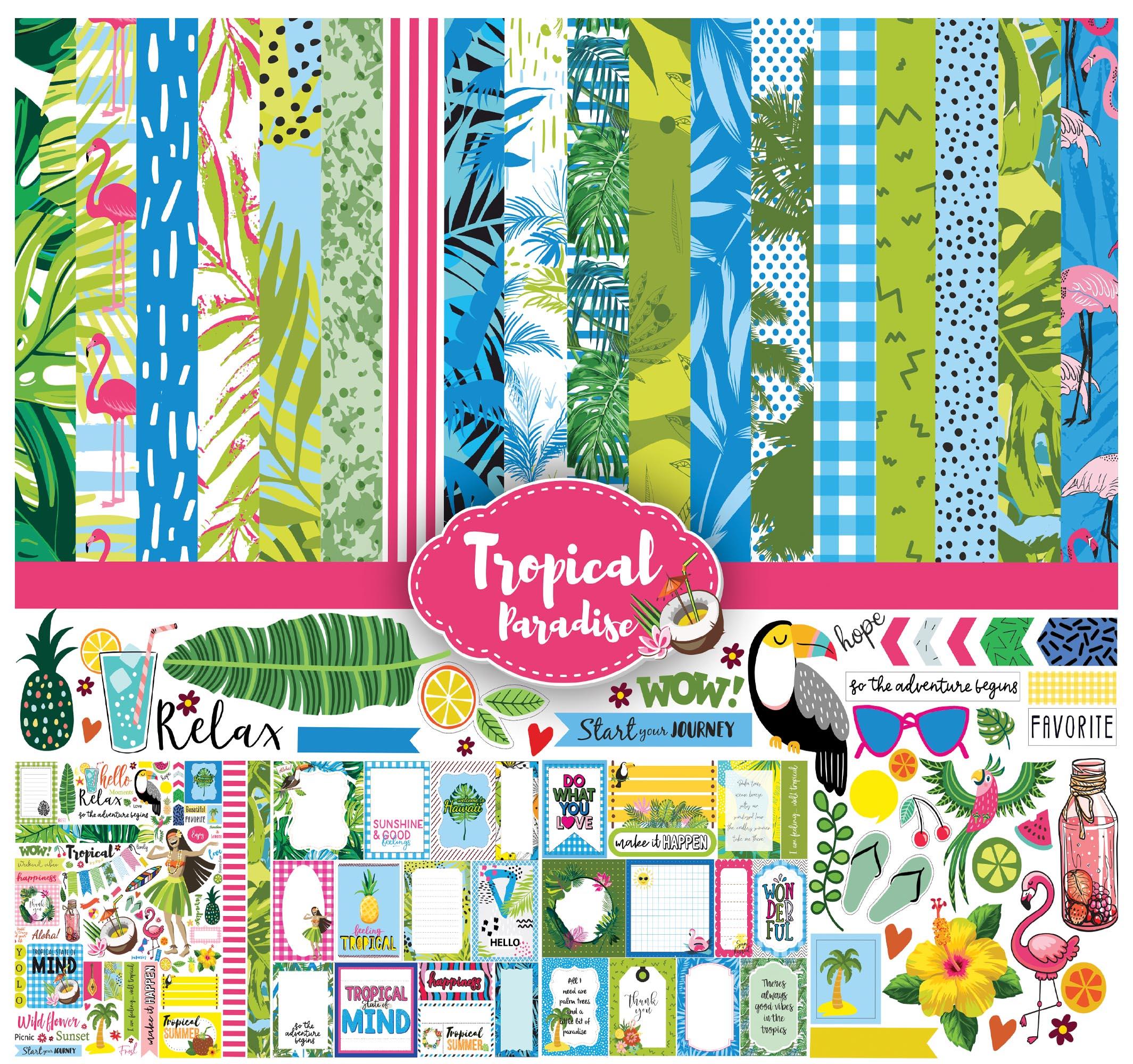 Inkdotpot Tropical Paradise Collection двухсторонний набор бумаги для скрапбукинга Карточки 12 x 12 дюймов Изготовление карточек16 страниц 12 x12
Inkdotpot Tropical Paradise Collection двухсторонний набор бумаги для скрапбукинга Карточки 12 x 12 дюймов Изготовление карточек16 страниц 12 x12