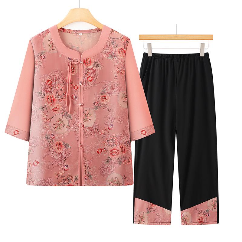 Grandmother s Summer Seven-Sleeve Blouse & Pants Set - Senior Women s Clothing XL (suggest 85-100 jin) розовый
Grandmother s Summer Seven-Sleeve Blouse & Pants Set - Senior Women s Clothing XL (suggest 85-100 jin) розовый