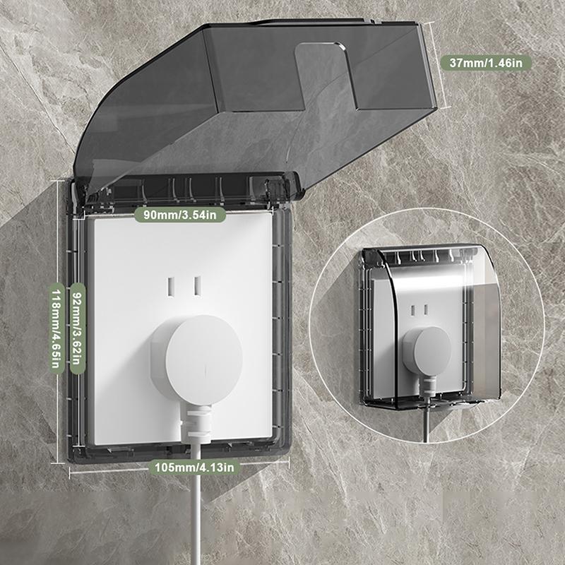 Waterproof Self-Adhesive 86 Type Socket Box Splash Proof Bathroom Plug Socket Enclosure Electronics & Instrument Protection сірий колір
Waterproof Self-Adhesive 86 Type Socket Box Splash Proof Bathroom Plug Socket Enclosure Electronics & Instrument Protection сірий колір