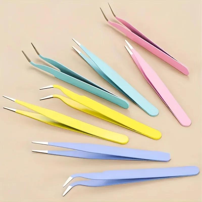 2pcs Stainless Steel Precision Tweezers Color Scrapbook Tweezers Straight and Curved Are Suitable for DIY Bead and Fine Projects 2pcs blue
2pcs Stainless Steel Precision Tweezers Color Scrapbook Tweezers Straight and Curved Are Suitable for DIY Bead and Fine Projects 2pcs blue