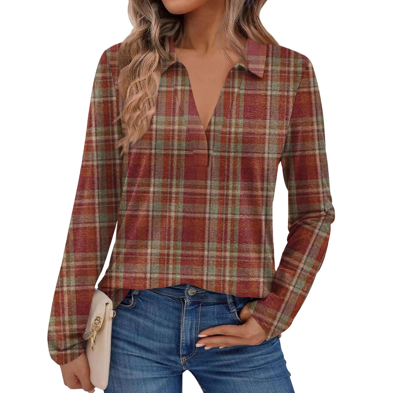 Женская модная рубашка с длинным рукавом, клетчатым принтом и воротником-стойкой M киноварь
Женская модная рубашка с длинным рукавом, клетчатым принтом и воротником-стойкой M киноварь