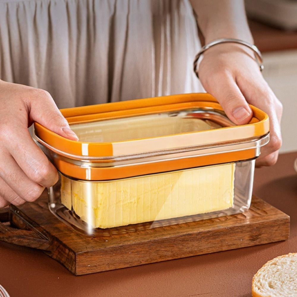 Hand Press Butter Keeper Plastic Cheese Storage Box Durable Butter Slicing Box Bread помаранчевий
Hand Press Butter Keeper Plastic Cheese Storage Box Durable Butter Slicing Box Bread помаранчевий