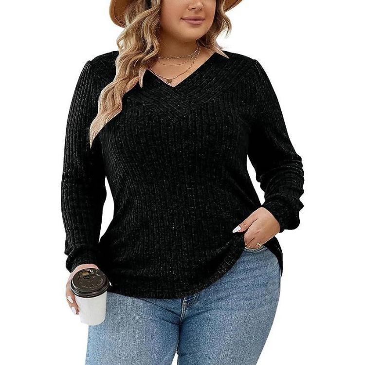 Casual Long Sleeve Striped V Neck Top Large XL 5XL Women Autumn Winter Hoodie 5XL чорний
Casual Long Sleeve Striped V Neck Top Large XL 5XL Women Autumn Winter Hoodie 5XL чорний