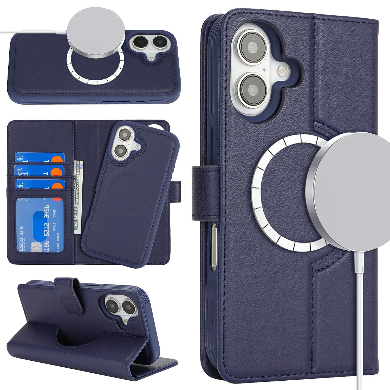 For iPhone 16 Wallet Case Compatible with MagSafe Anti-Drop Detachable PU Leather Phone Cover A
For iPhone 16 Wallet Case Compatible with MagSafe Anti-Drop Detachable PU Leather Phone Cover A