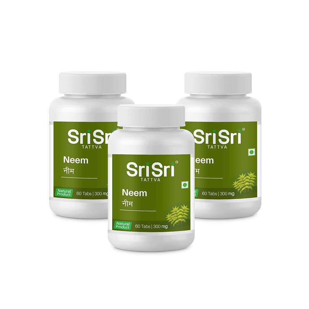 Sri Sri Tattva Neem Tablets 60 Tablets 300 mg Pack of 3 Natural Skin Wellness Herbal Supplement
Sri Sri Tattva Neem Tablets 60 Tablets 300 mg Pack of 3 Natural Skin Wellness Herbal Supplement