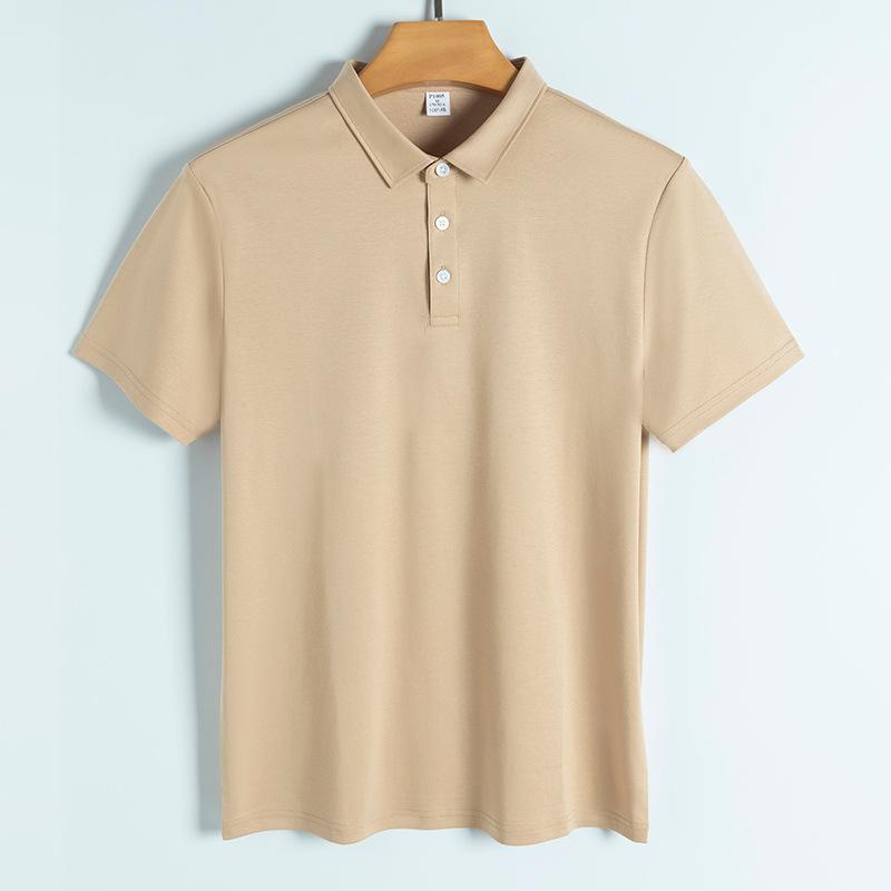 190g Pima Cotton High-count Mercerized Cotton Shirt-collar Business Casual Solid Color Short-sleeve Minimalist Lightweight Breathable T-shirt 5XL
190g Pima Cotton High-count Mercerized Cotton Shirt-collar Business Casual Solid Color Short-sleeve Minimalist Lightweight Breathable T-shirt 5XL