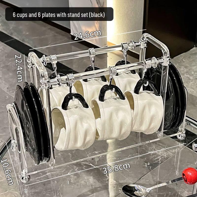 Retro Ceramic Coffee Cup & Saucer Set
Retro Ceramic Coffee Cup & Saucer Set